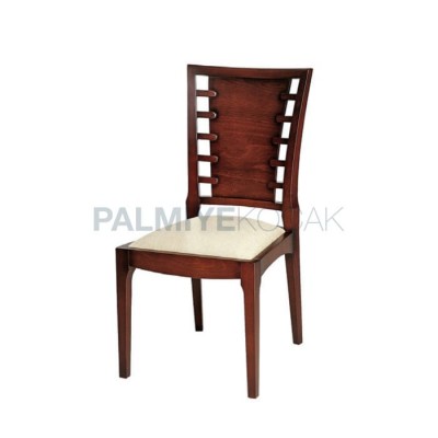 Modern Boyalı Ceviz Sırtlı Ahşap Boyalı Eskitme Sandalye