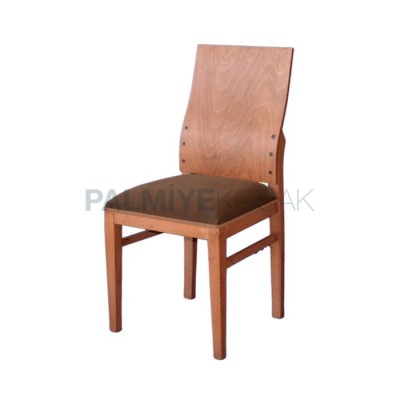 Modern Boyalı Rengi Kiraz Kontralı Sırtı Sandalye