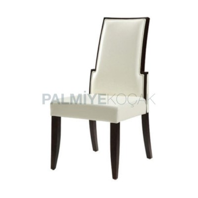 Modern Boyalı Vengo Döşemeli Deri Beyaz Sandalye