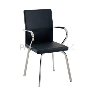 Derili Siyah Kollu Metal Poliüretan Sandalye